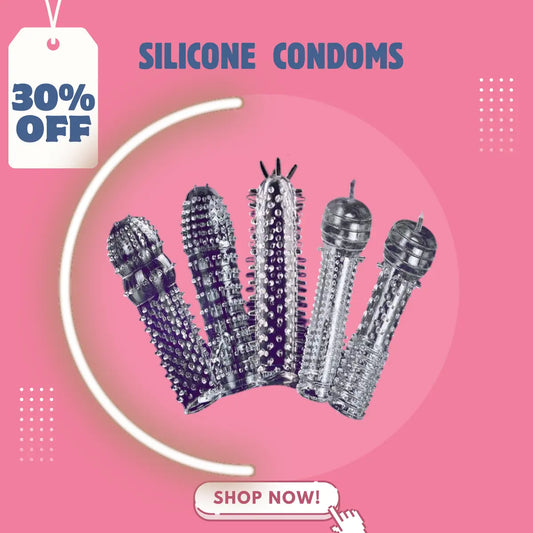 Crystal Sleeve Silicone Spike Condoms for Male Delay Condoms