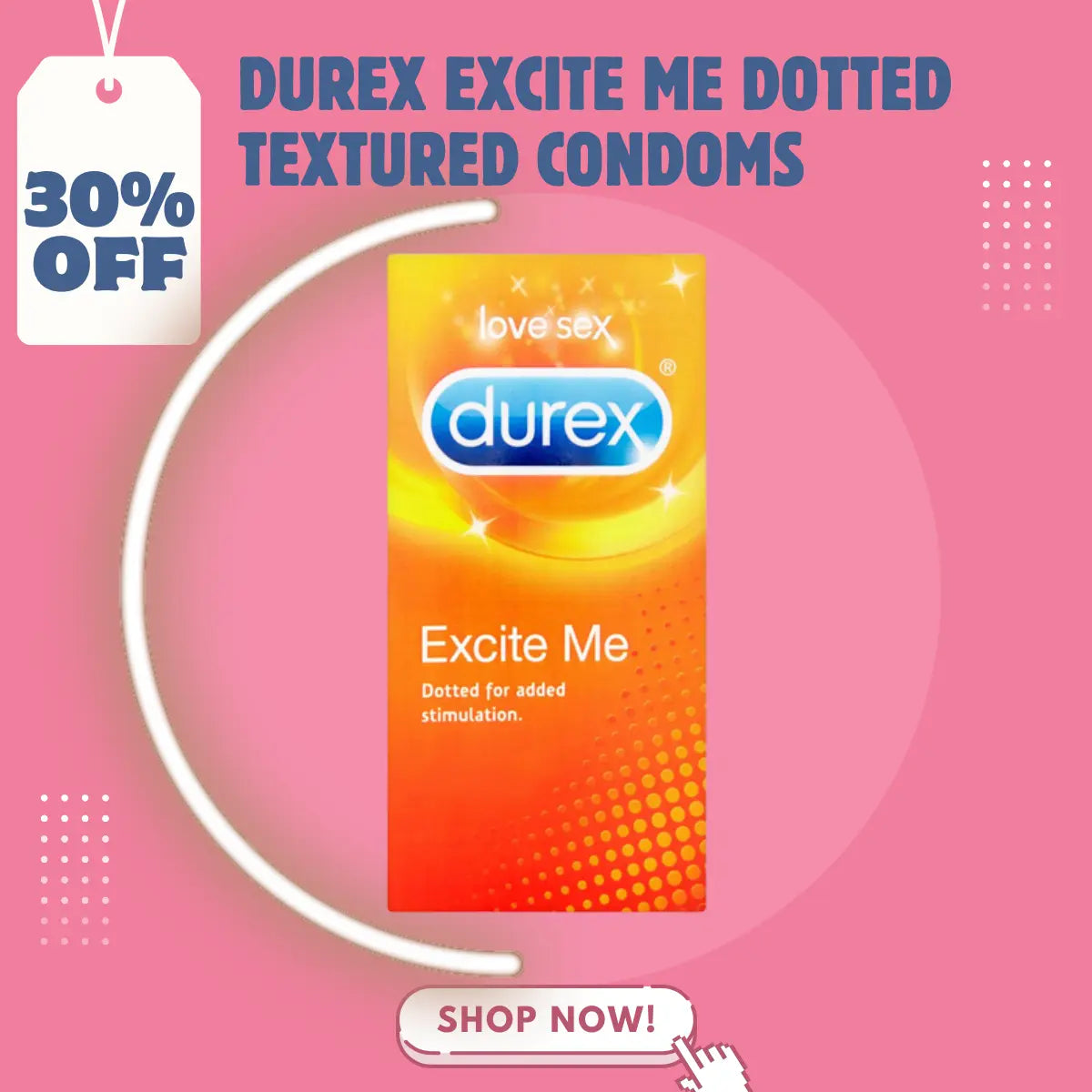 Durex Excite Me Dotted Textured Condoms Condoms