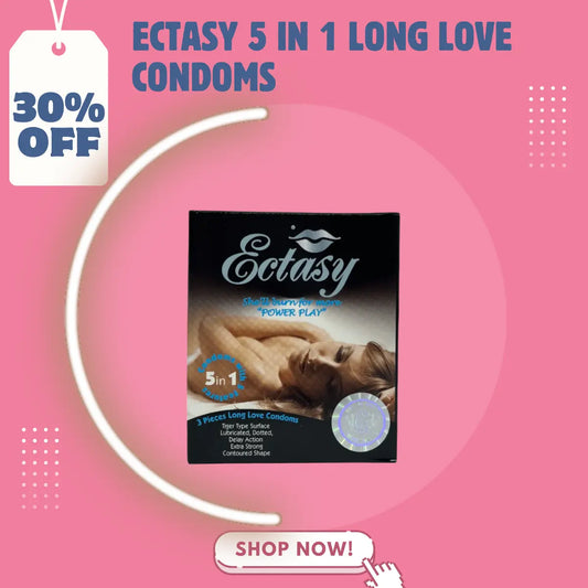 Ectasy 5 in 1 Long Love Condoms safevibe.pk